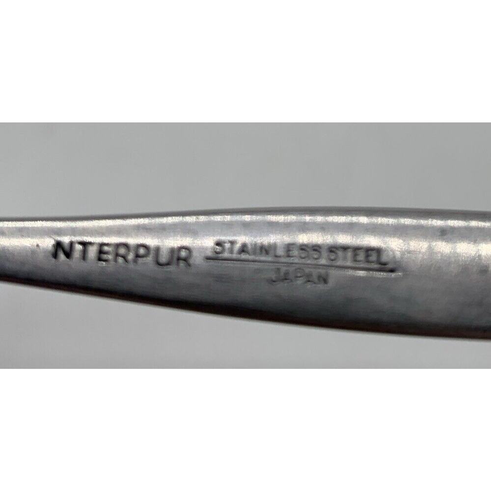 Vtg Interpur Japan Stainless INR4 Flatware Teaspoon Discontinued HTF Replacement - Picture 3 of 3